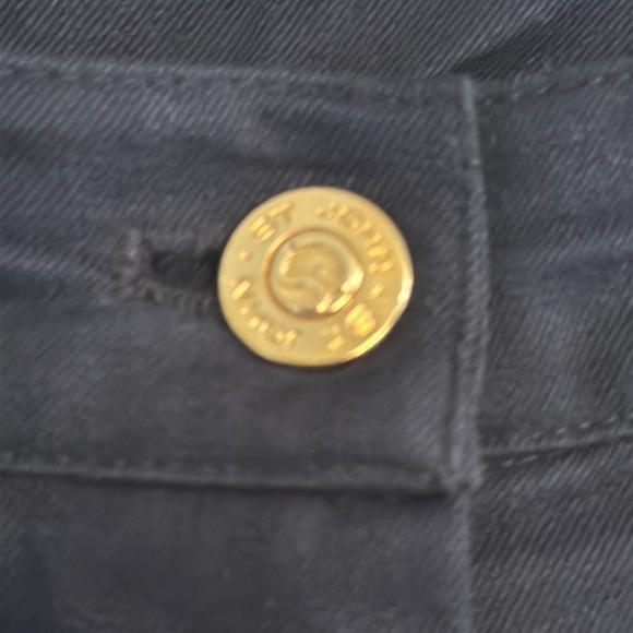 St. John by Marie Gray Navy Blue Essential Cotton Stretch Straight Leg Pants 4 - Picture 5 of 7